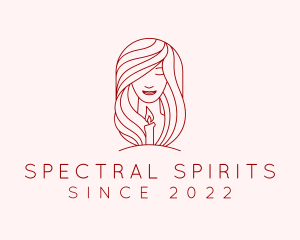 Woman Scented Candle  logo design