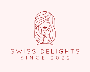 Woman Scented Candle  logo design