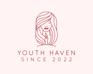 Teen - Woman Scented Candle logo design