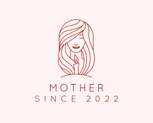Woman Scented Candle  logo design