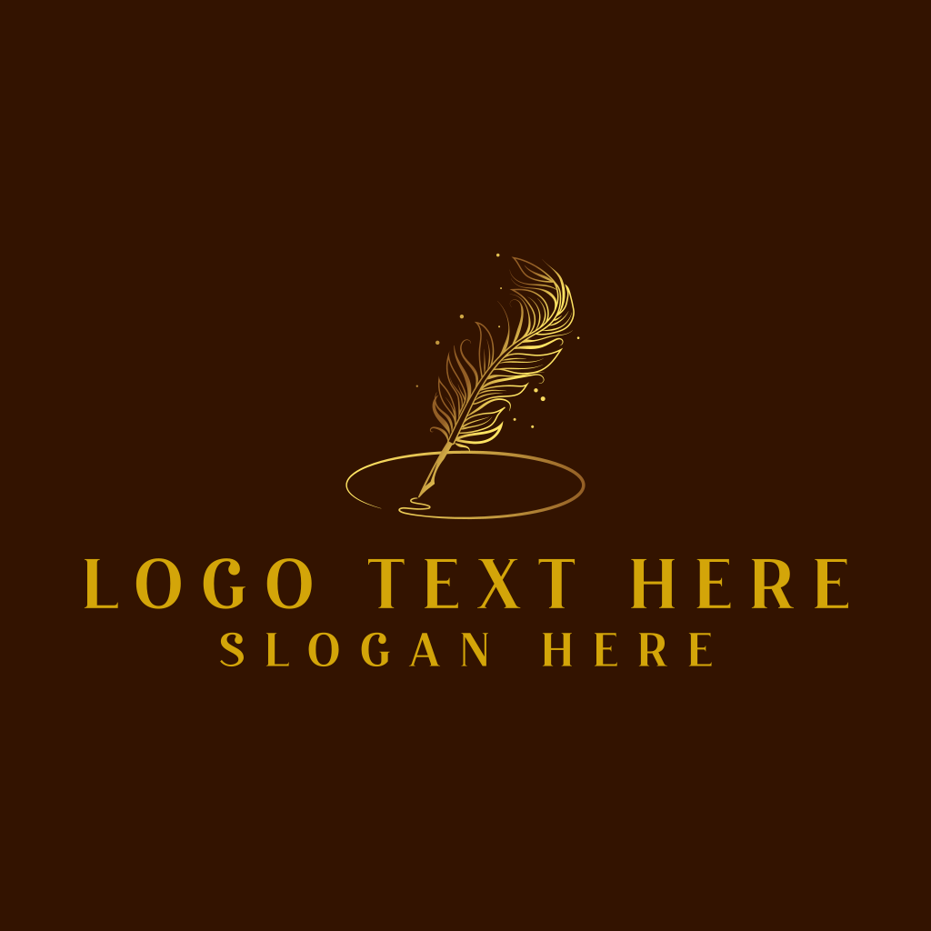 Luxury Feather Quill Pen Logo | BrandCrowd Logo Maker