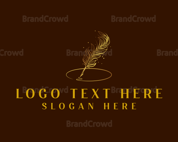 Luxury Feather Quill Pen Logo