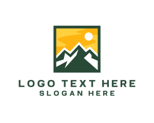 Alpine - Mountain Summit Hiking logo design