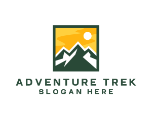 Trek - Mountain Summit Hiking logo design