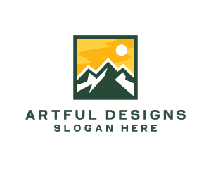 Mountain Summit Hiking logo design