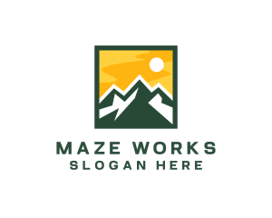 Mountain Summit Hiking logo design