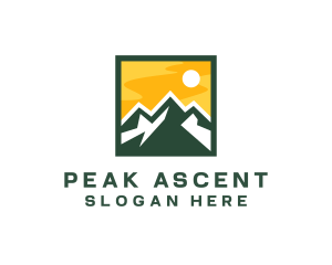 Climb - Mountain Summit Hiking logo design
