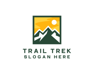 Hike - Mountain Summit Hiking logo design