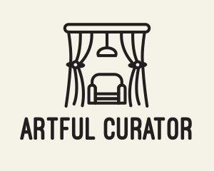 Curtain Monoline Furniture logo design