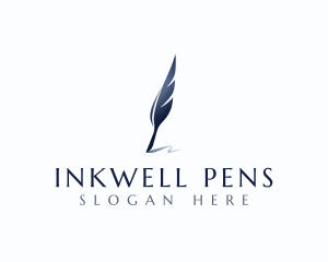 Pen - Feather Quill Pen logo design