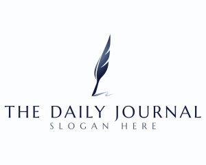 Journal - Feather Quill Pen logo design