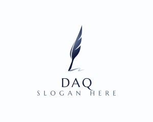 Feather Quill Pen logo design