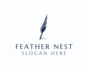 Feather Quill Pen logo design