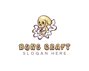 Skeleton - Vaping Skull Skeleton logo design