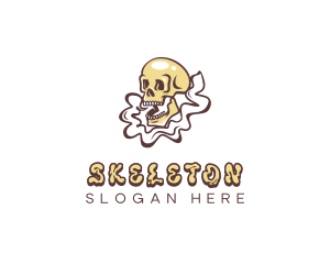 Vaping Skull Skeleton logo design