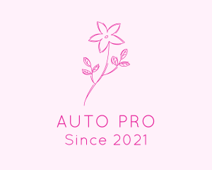 Scent - Pink Flower Sketch logo design