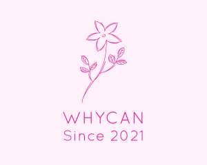 Artisanal - Pink Flower Sketch logo design