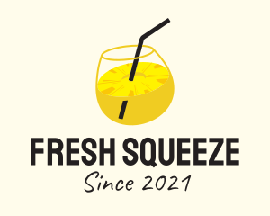 Juice - Pineapple Juice Drink logo design
