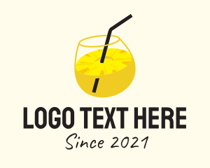 Cocktail - Pineapple Juice Drink logo design