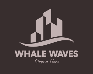 Wave City Buildings  logo design