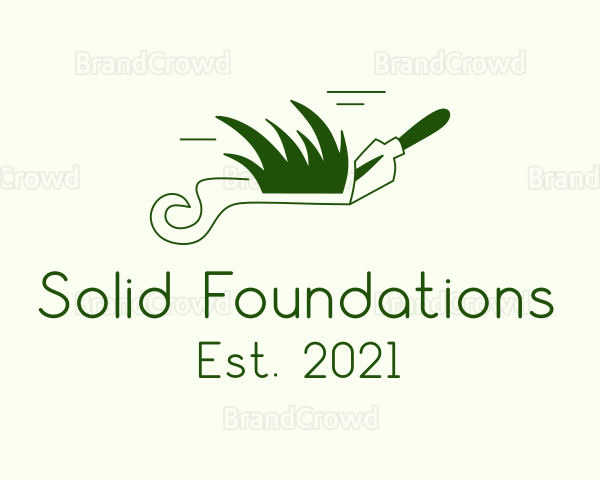 Green Gardening Trowel Logo