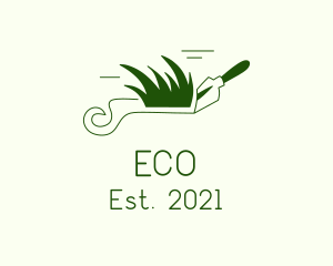 Lawn Maintenance - Green Gardening Trowel logo design