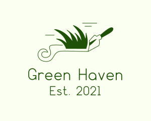 Green Gardening Trowel  logo design