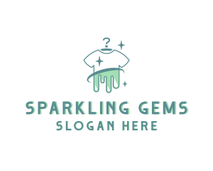 Tshirt Laundromat Sparkle logo design