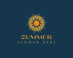 Golden Sun Circle logo design