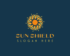 Sunscreen - Golden Sun Circle logo design