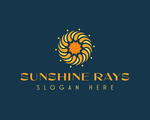 Golden Sun Circle logo design