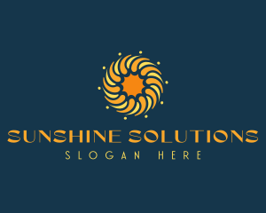 Golden Sun Circle logo design