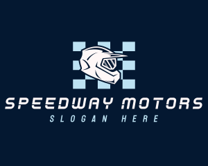 Motorcycle Racing Helmet logo design