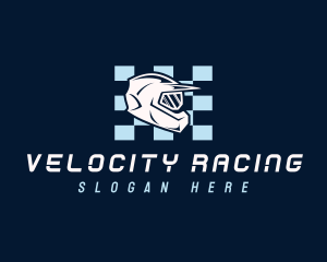 Motorcycle Racing Helmet logo design