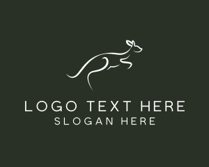 Forest - Wild Kangaroo Zoo logo design