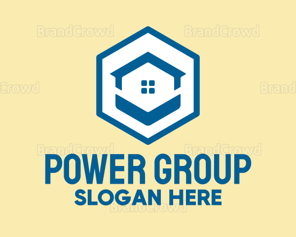 Blue Hexagon Home Logo