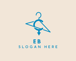 Boutique - Blue Fashion Hanger logo design