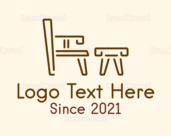 Table Chair Furniture Logo