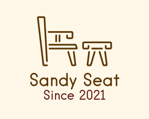 Table Chair Furniture logo design