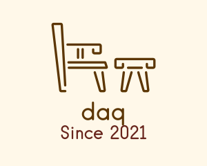 Furniture - Table Chair Furniture logo design