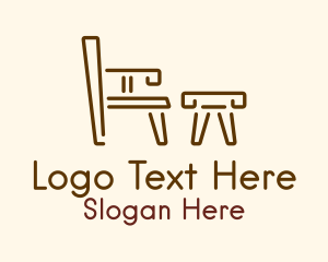 Table Chair Furniture Logo