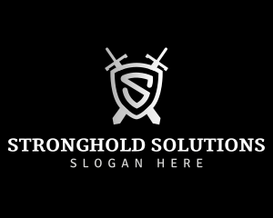 Sword Blade Shield logo design