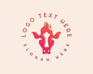 Grill - Cattle Flame Restaurant logo design