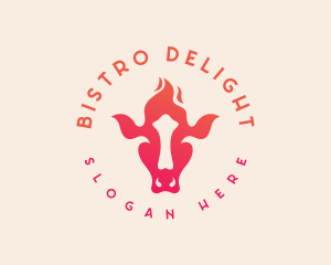 Cattle Flame Restaurant logo design