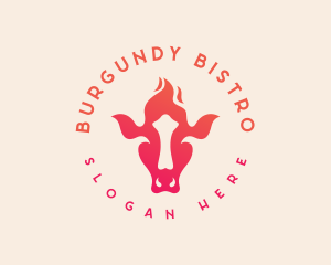 Cattle Flame Restaurant logo design