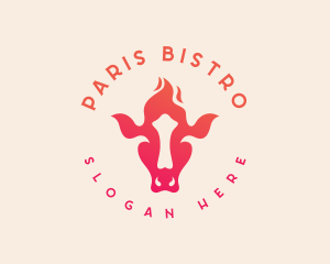 Cattle Flame Restaurant logo design