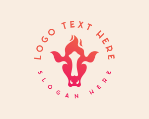 Meat Shop - Cattle Flame Restaurant logo design