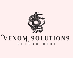 Boho Moon Snake logo design