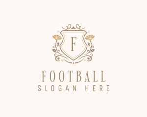 Stylish Floral Shield  Logo