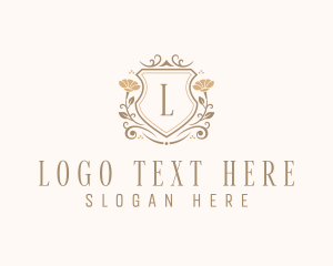 Florist - Stylish Floral Shield logo design